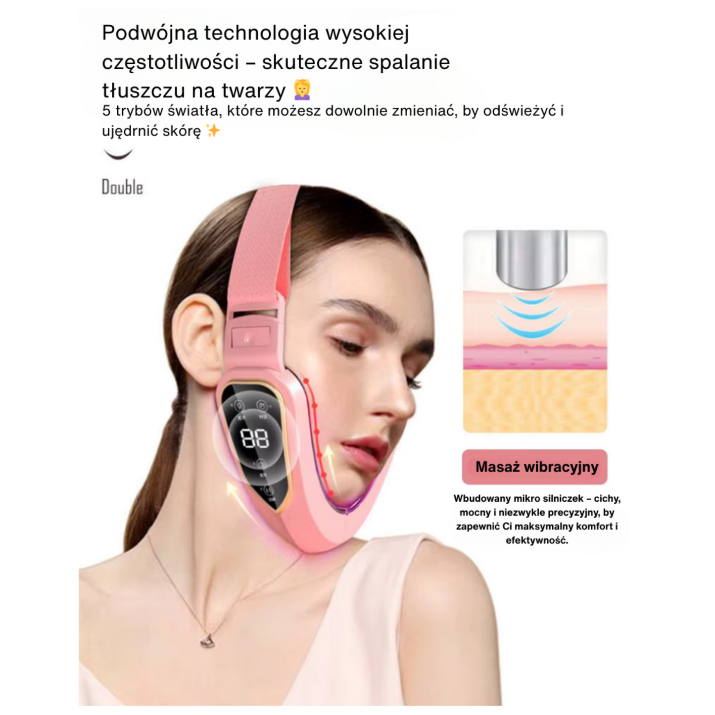 ANLAN™ Wielofunkcyjny Masażer Ultrasoniczny Na Podwojny Podbródek